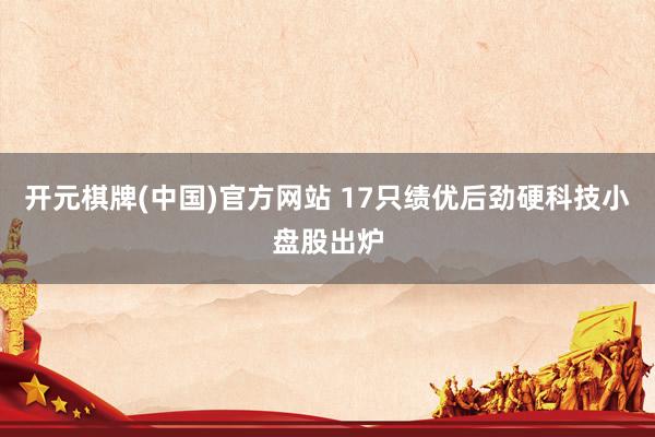 开元棋牌(中国)官方网站 17只绩优后劲硬科技小盘股出炉